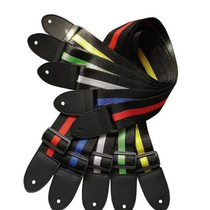 Woven crossbody strap for guitars and ukuleles in multiple colours with adjustable length