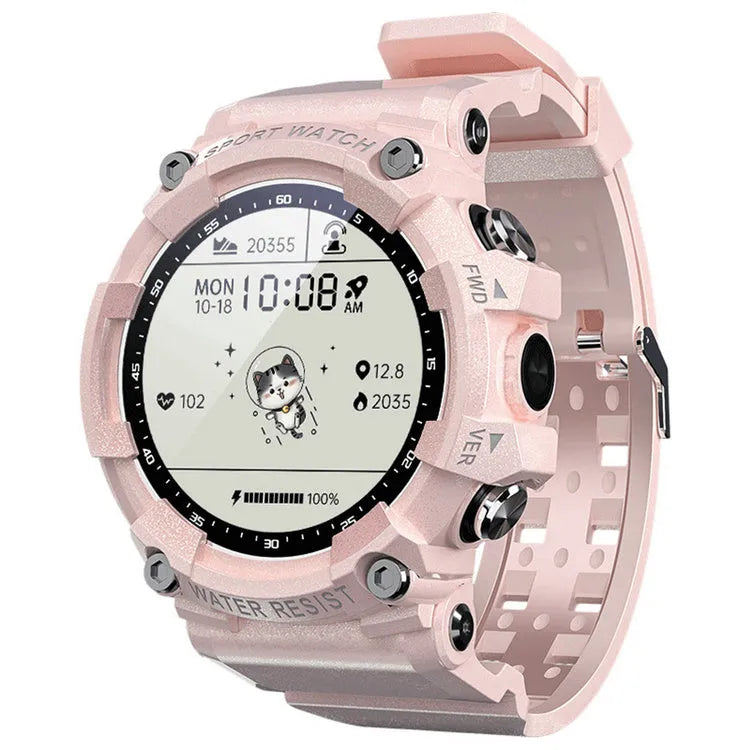 ATTACK 3 IP67 waterproof smartwatch in black with round colour screen on wrist.