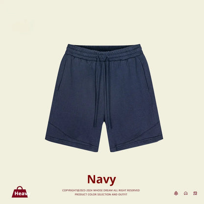 Children's cotton shorts in solid colours with loose fit for sports and casual wear
