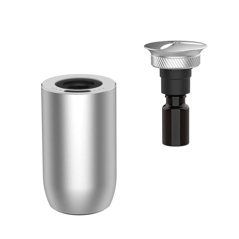 Portable metal column aroma diffuser for cars and small rooms with rechargeable battery