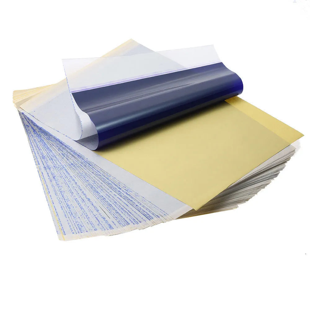 Tattoo transfer paper A4 sheets with transfer paste gel for clear line transfers and quadruple copies