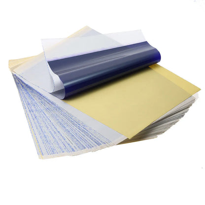 Tattoo transfer paper A4 sheets with transfer paste gel for clear line transfers and quadruple copies