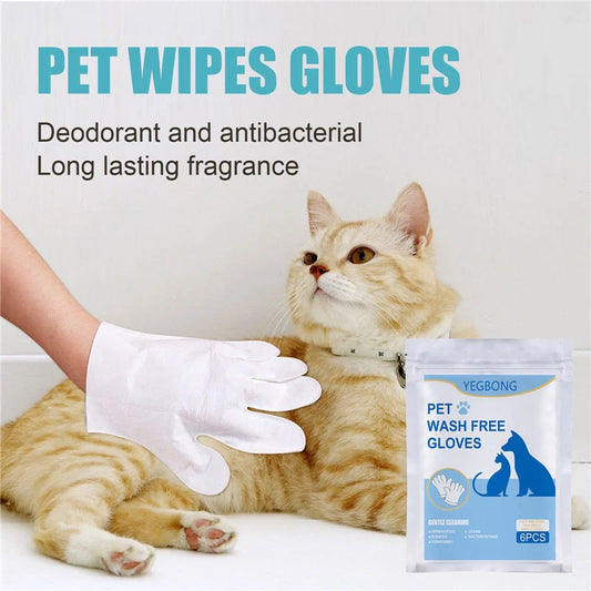 Disposable aluminium foil pet gloves for hygienic clean-up, pack of 6