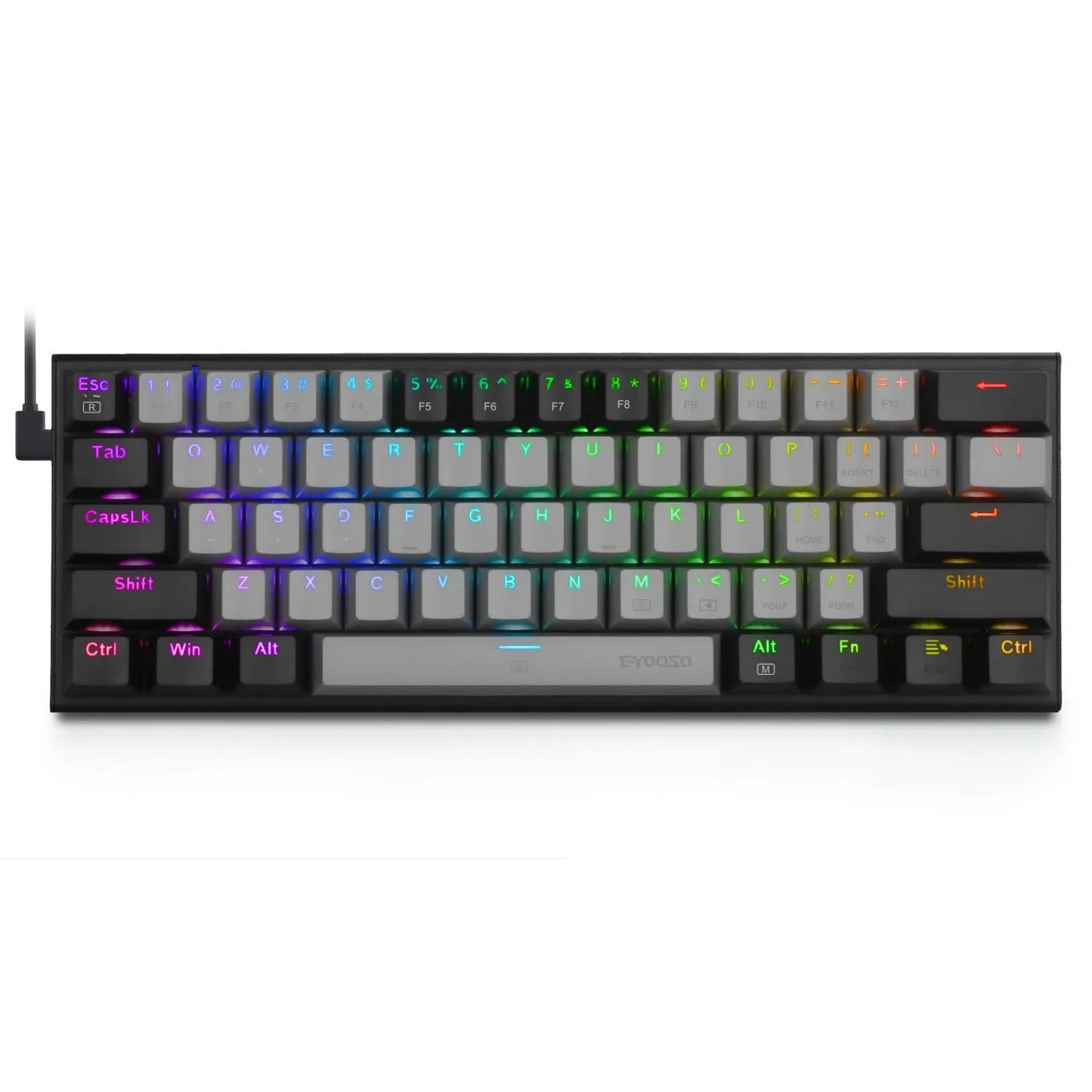 Z11 aluminium alloy mechanical keyboard key caps in Black Gray Green and Gray Black Red colour options