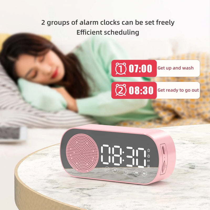 Versatile Bluetooth Alarm Clock with FM Radio and Phone Holder