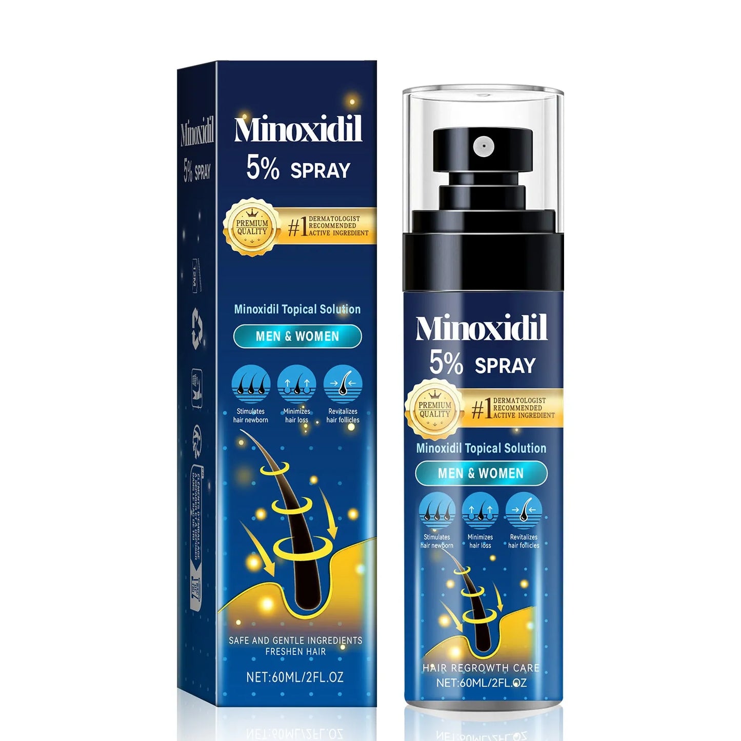 60ml white hair spray bottle for thinning hair and moisturising treatment