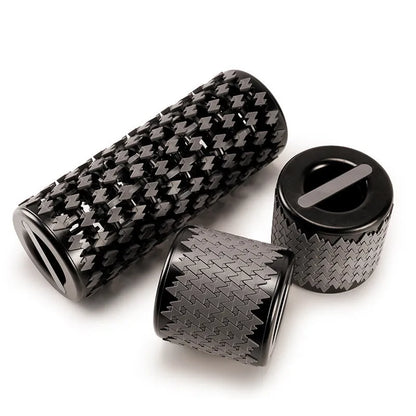 Adjustable telescopic foam roller extended to 45cm length in red colour