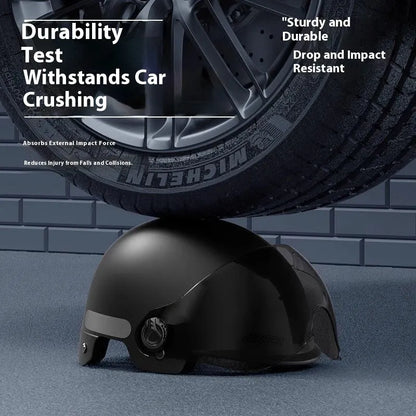 3C certified electric battery motorcycle helmet with sun protection feature in polypropylene construction