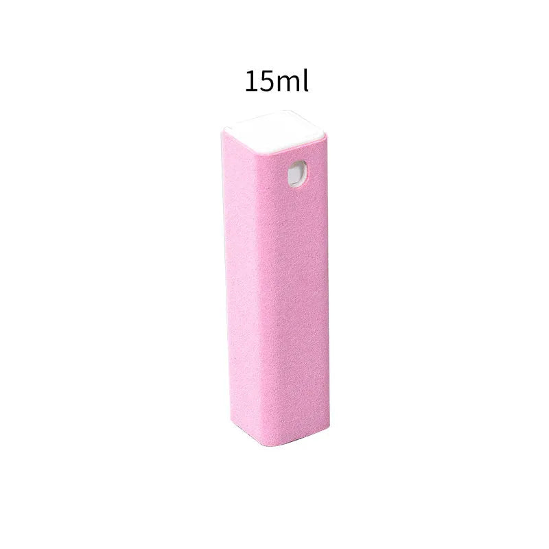 15ml portable 2-in-1 integrated phone screen cleaner spray case, no cleaning liquid included