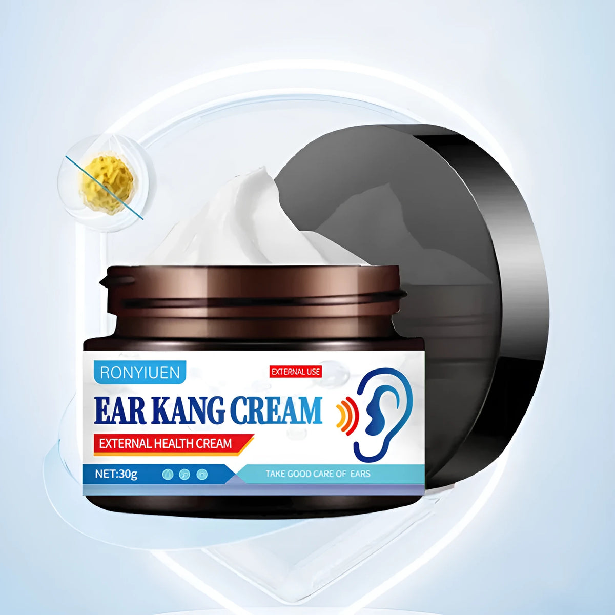 30g tube of Full English Ear Rehabilitation Cream for tinnitus and ear discomfort