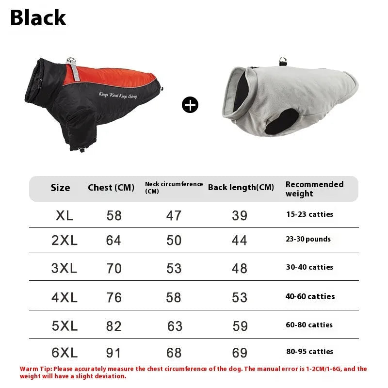 Polar fleece liner dog jacket with separate inner liner in multiple colour options for cats and dogs