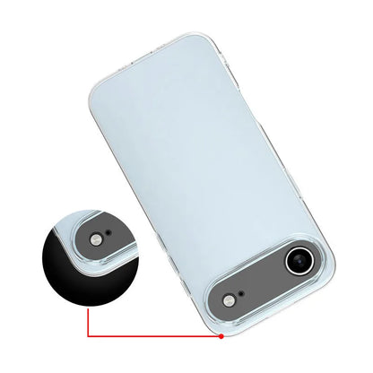 Transparent TPU phone case with magnetic suction and invisible bracket, compatible with iPhone and Samsung models.