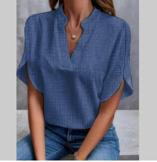 Women's Summer V-neck Chiffon Shirt in Various Colours