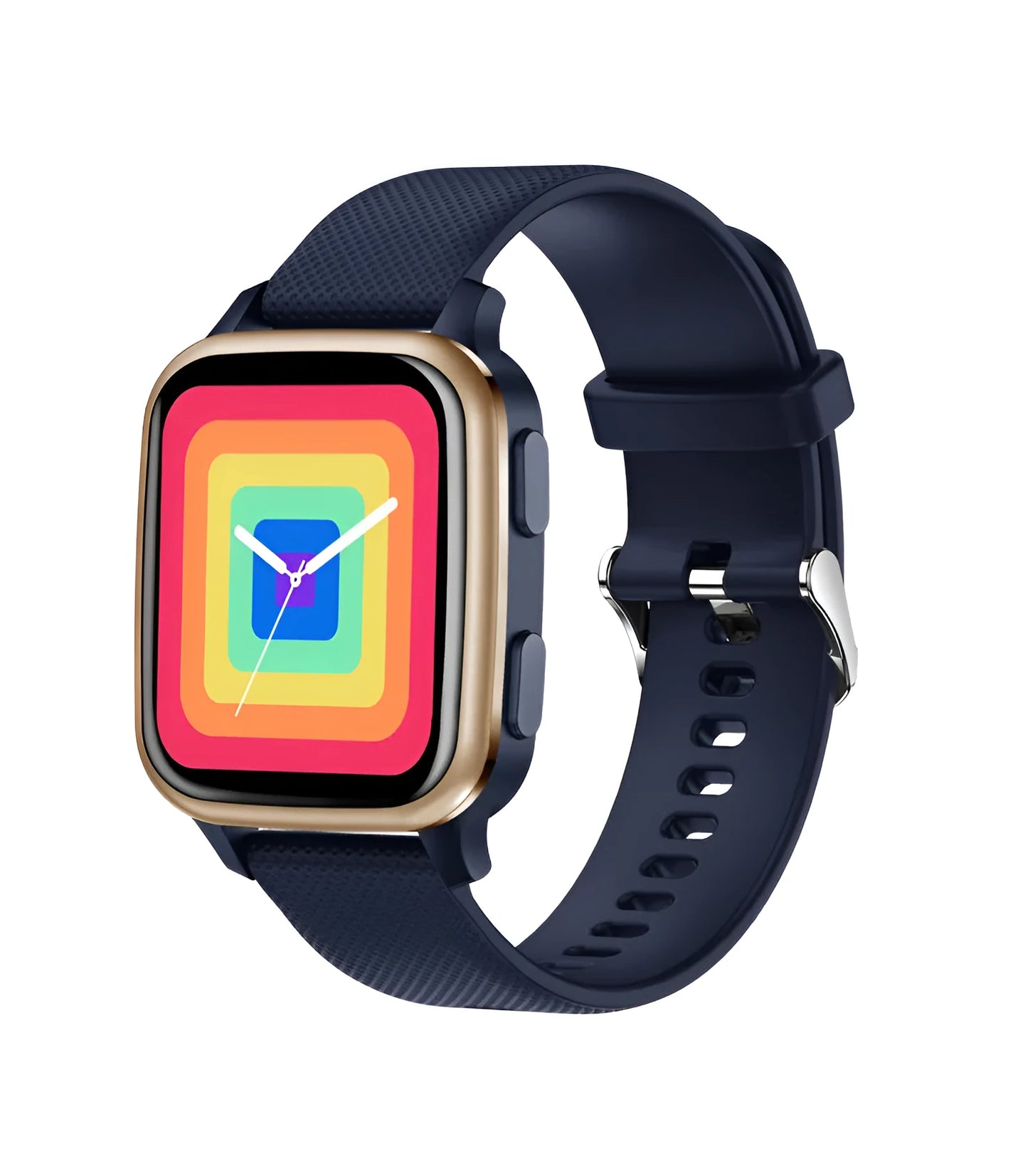 Smart bracelet in black, blue, green, or pink with aluminium alloy case, displaying heart rate and step data on screen