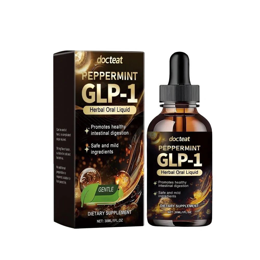 30ml intestinal health care drops bottle with dropper containing traditional Chinese medicine extract
