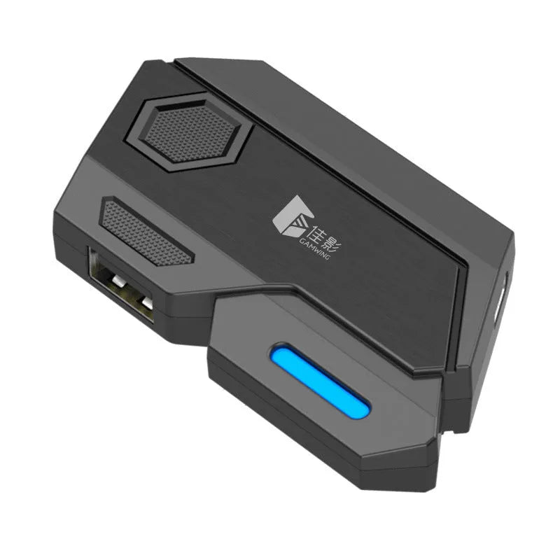 Black Gamwing Jiaying keyboard mouse converter for mobile gaming with USB port
