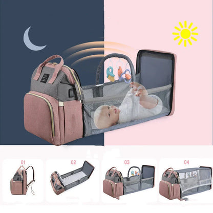 New Mummy Baby Crib Backpack in various colours with insulated compartment for milk storage
