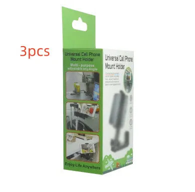 H22 Black 360-degree rotary collapsible phone holder on desktop