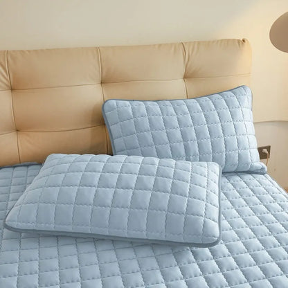 Class A maternal grade waterproof fitted sheet in washed cotton, available in multiple sizes and colours