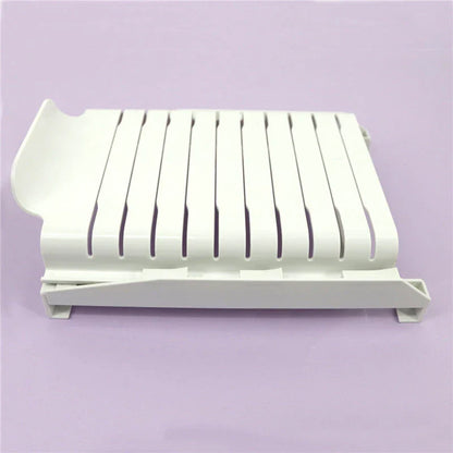 Versatile refrigerator organizer with adjustable telescopic design to neatly store and organize ziplock bags, freeing up space in the fridge