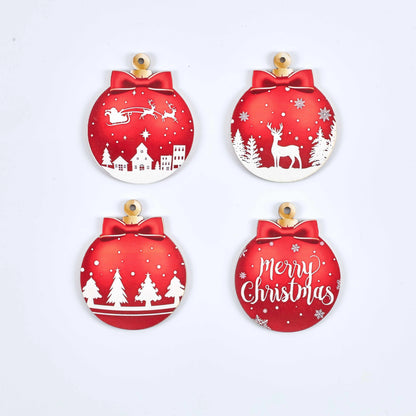 Handcrafted Christmas Wooden Signboard with traditional design for festive home decor