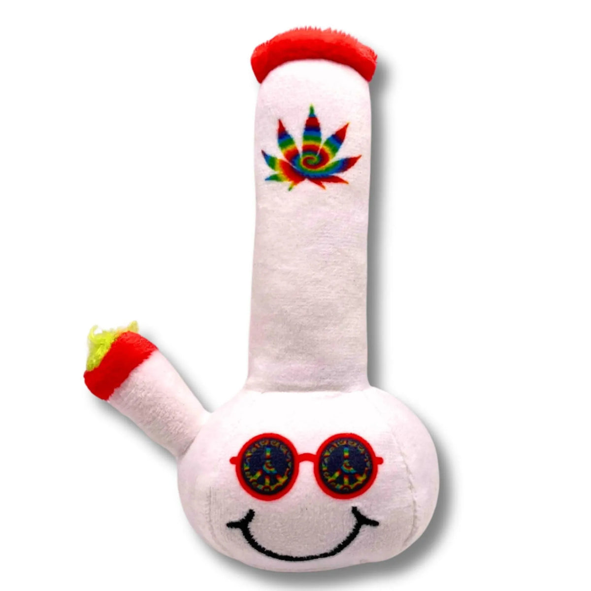 Kettle-shaped plush dog toy with sound feature, 24cm length bite-resistant pet toy