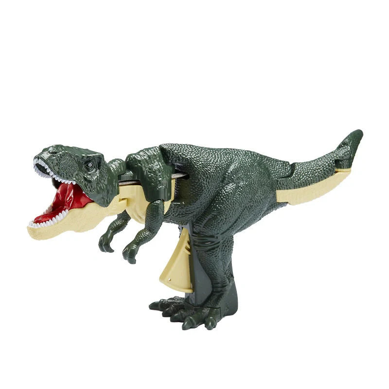 Battery-free green telescopic spring swing dinosaur toy for children