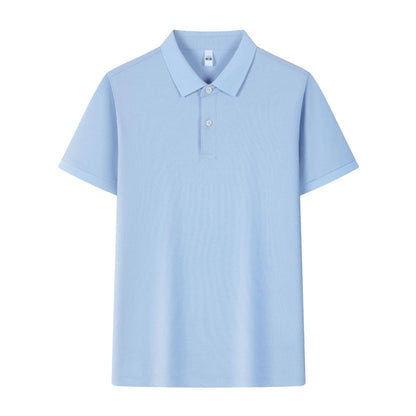 Ice silk cotton polo shirt with lapel collar in various colours for summer business wear