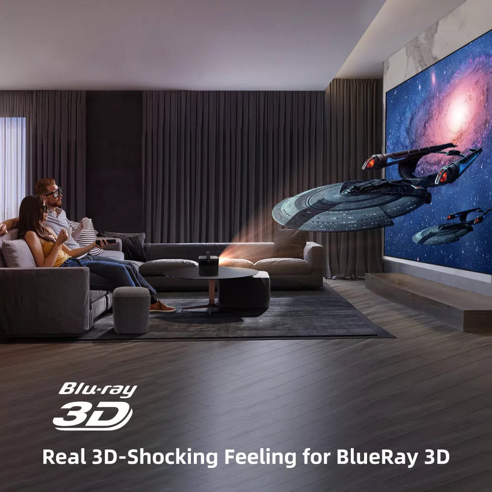 Rechargeable HD 3D Home Theater Projector with remote and accessories