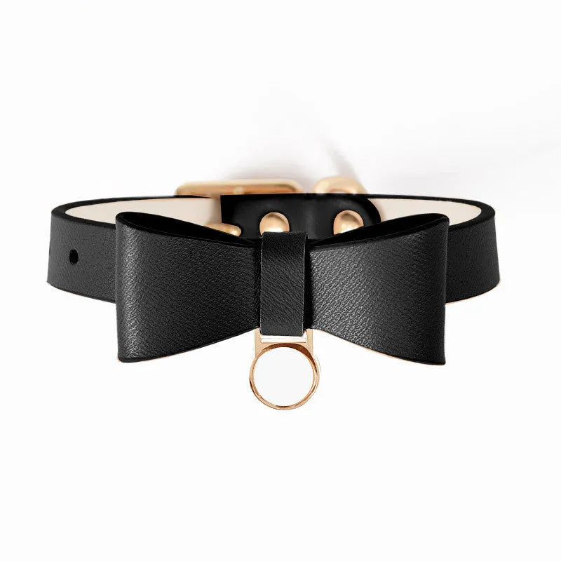 Brown leather cat collar shown on a white background.