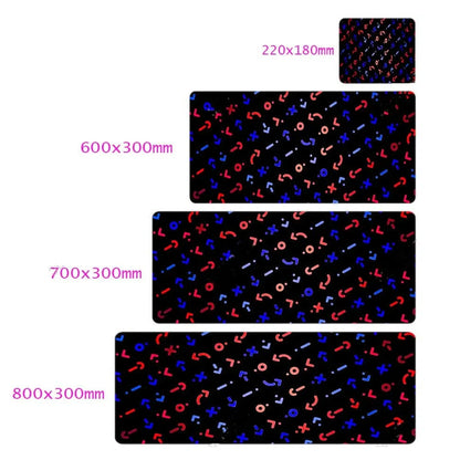 Character mouse pad with printed design on rubber surface, available in multiple sizes from 300x600mm to 300x800mm
