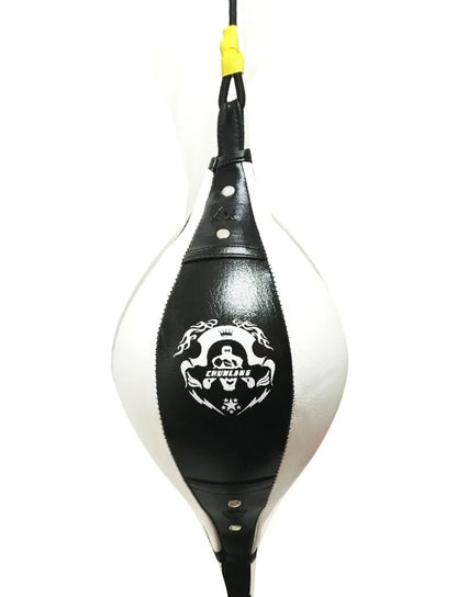 Diamond pattern boxing speed ball with inflator for martial arts training