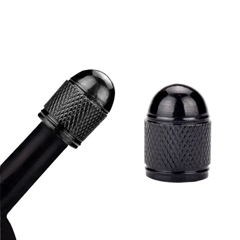 Aluminium alloy bicycle tyre valve cap in a selection of colours for Schrader valves.