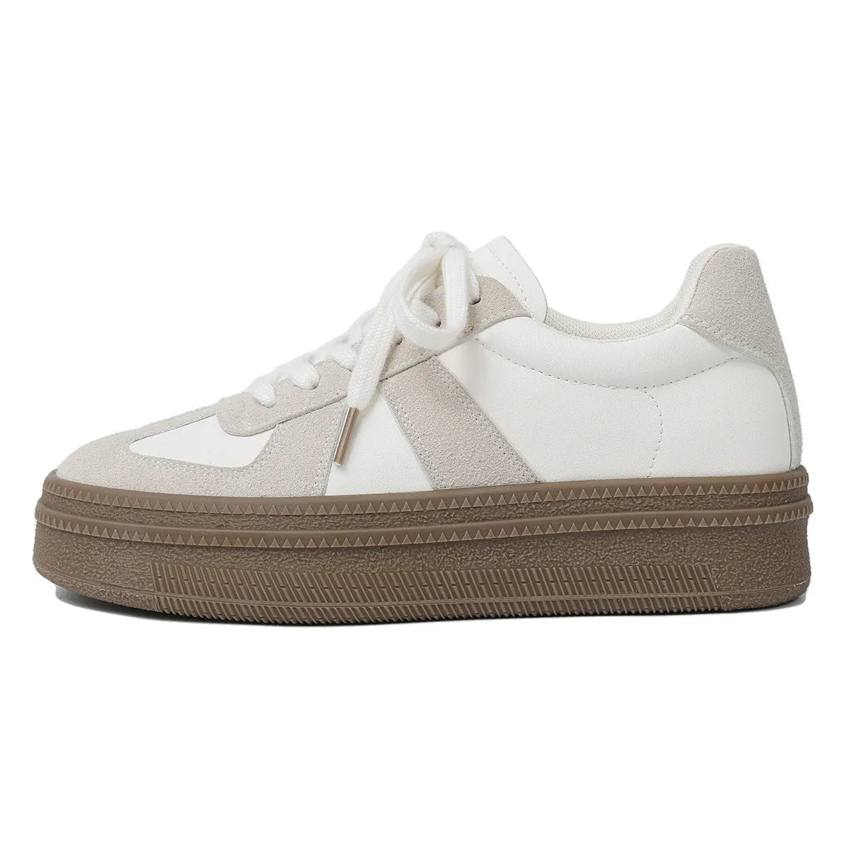 Retro round toe sports board shoes with cross shoulder straps in matte finish
