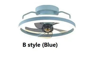 Modern white ceiling fan lamp with integrated light and PC plastic blades.