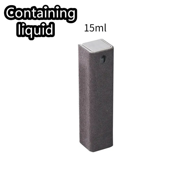 15ml portable 2-in-1 integrated phone screen cleaner spray case, no cleaning liquid included