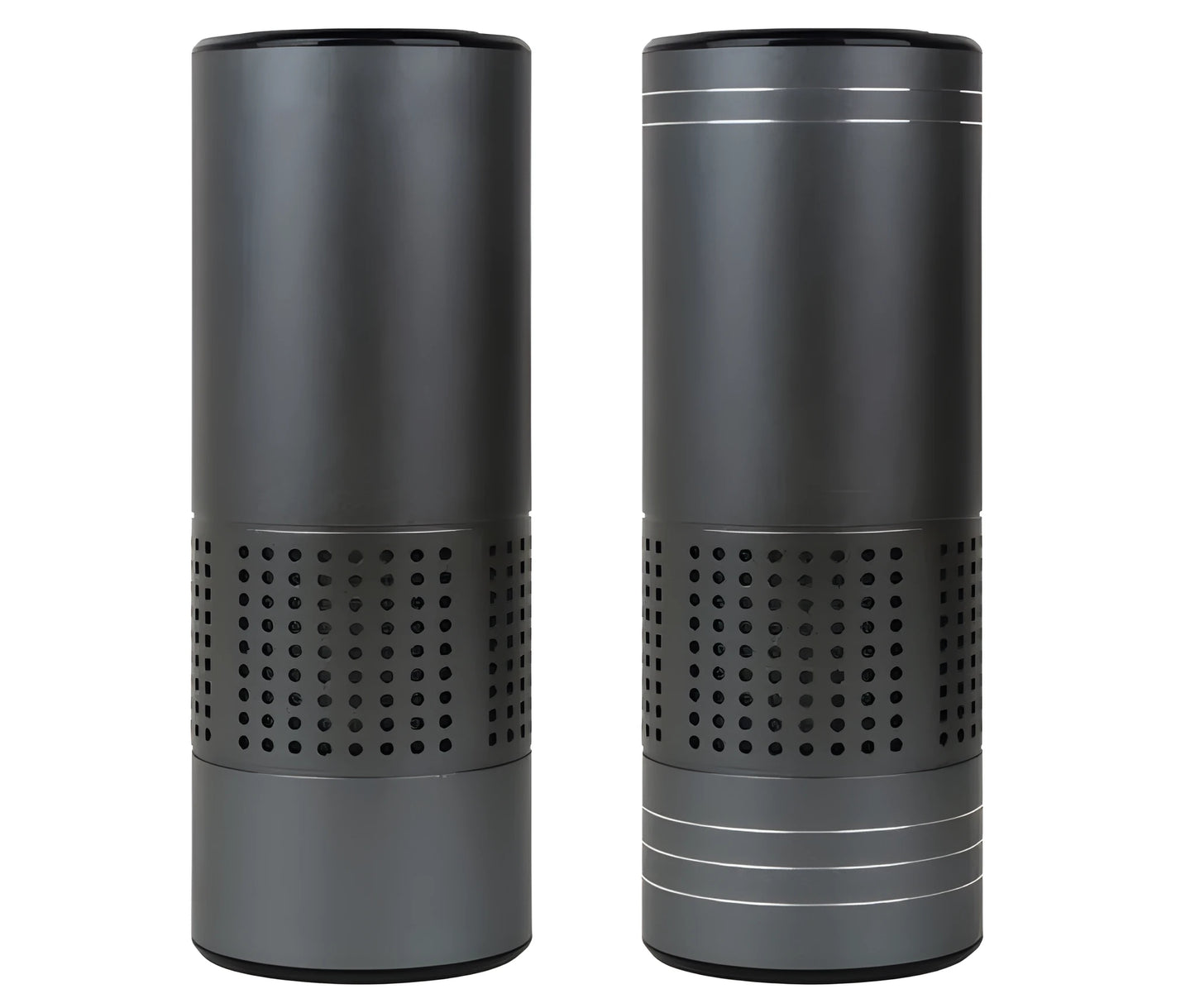A7 aluminium alloy car air purifier with display showing air quality, temperature, and humidity readings.
