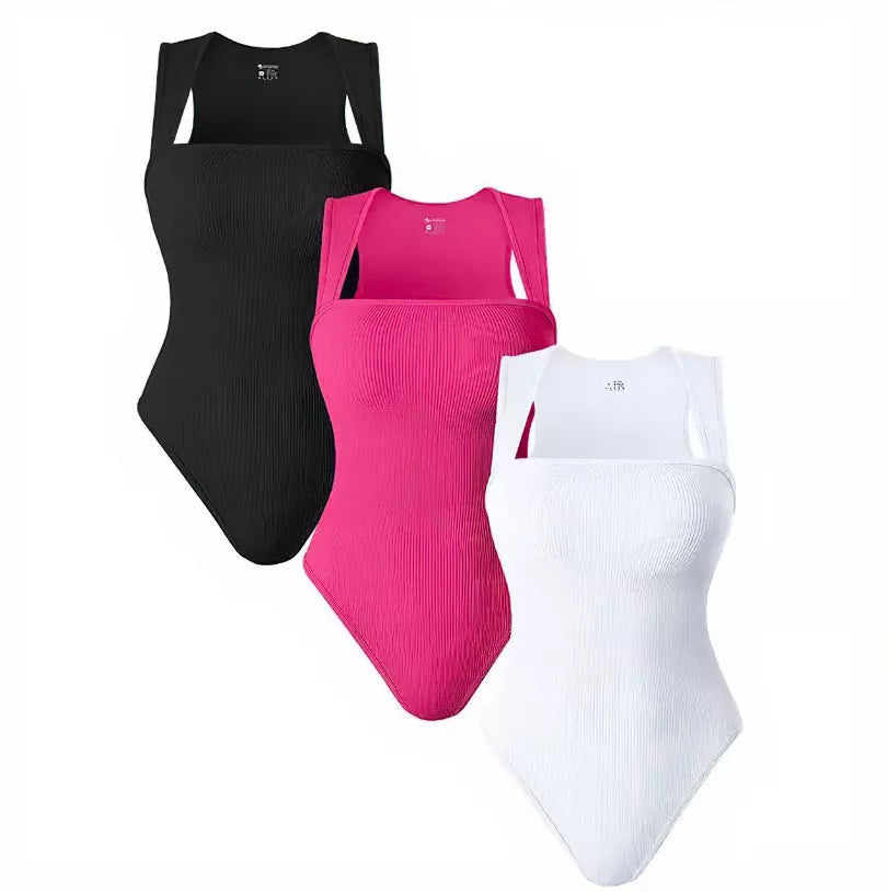 Thread Square Neck Jumpsuit in various colours, showcasing sleek design and breathable fabric