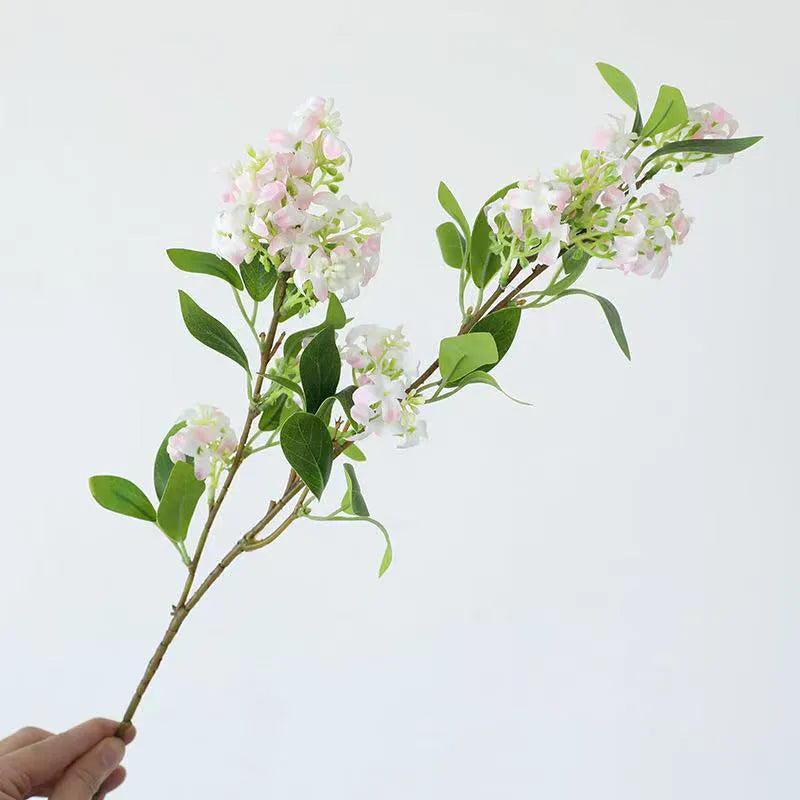 Artificial silk flower decoration in pink, purple, white, or yellow colours for table centrepieces