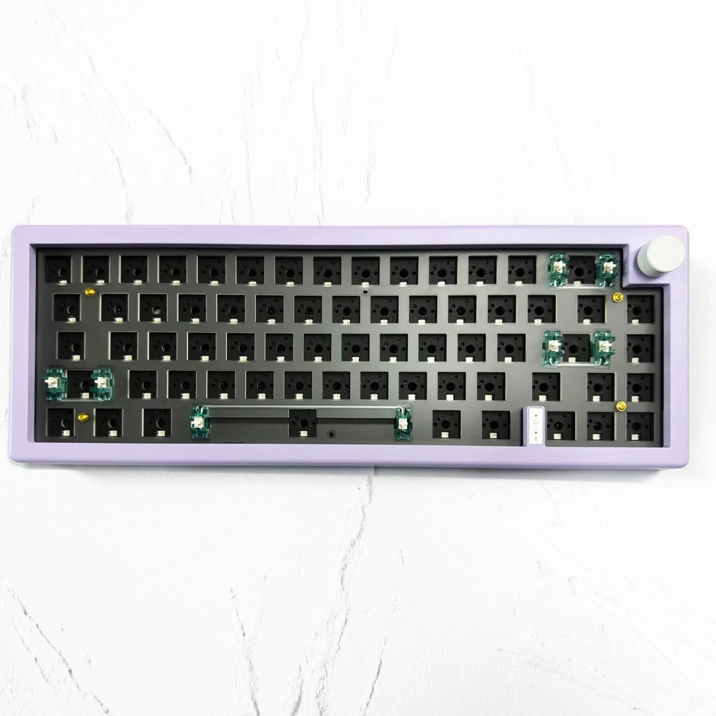 Custom DIY mechanical keyboard kit with RGB backlighting in seven colour options