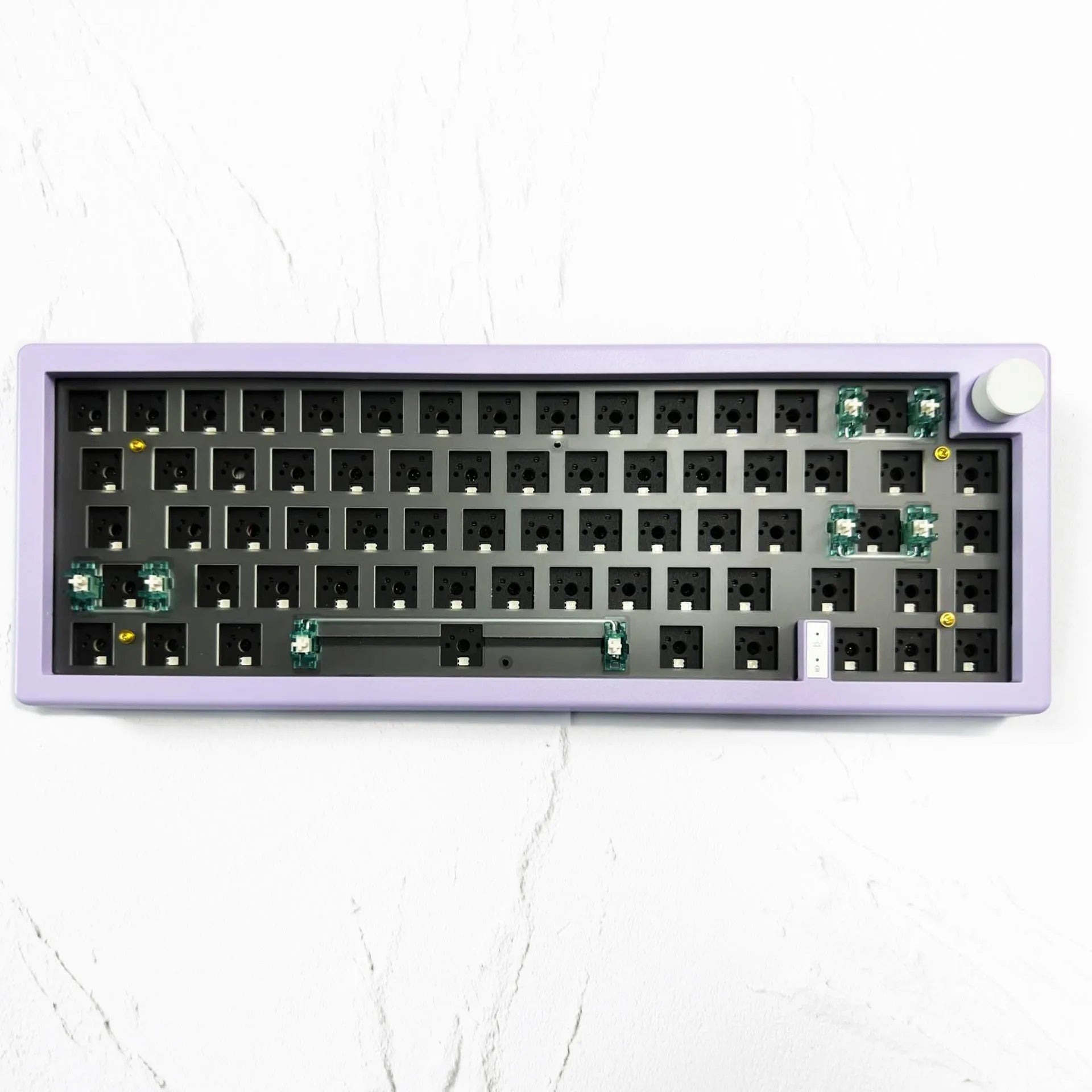 Custom DIY mechanical keyboard kit with RGB backlighting in seven colour options