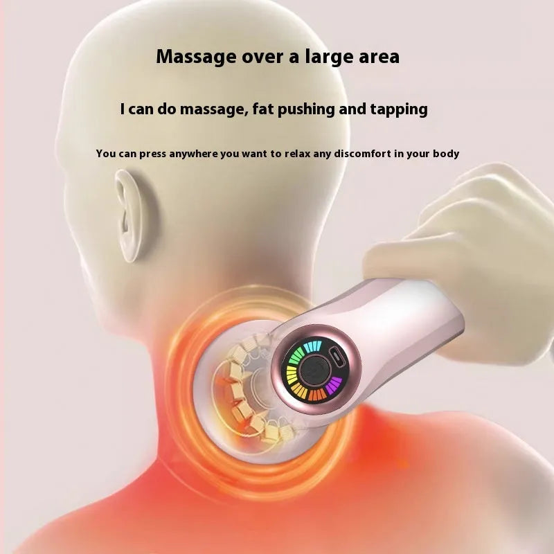 USB-powered electric massager in black colour for cervical spine, waist, back, and leg relief