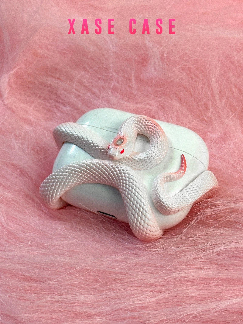 Stylish Halloween AirPods Pro Case with Spooky Snake Design - Protects your AirPods Pro in a unique, eye-catching silicone case
