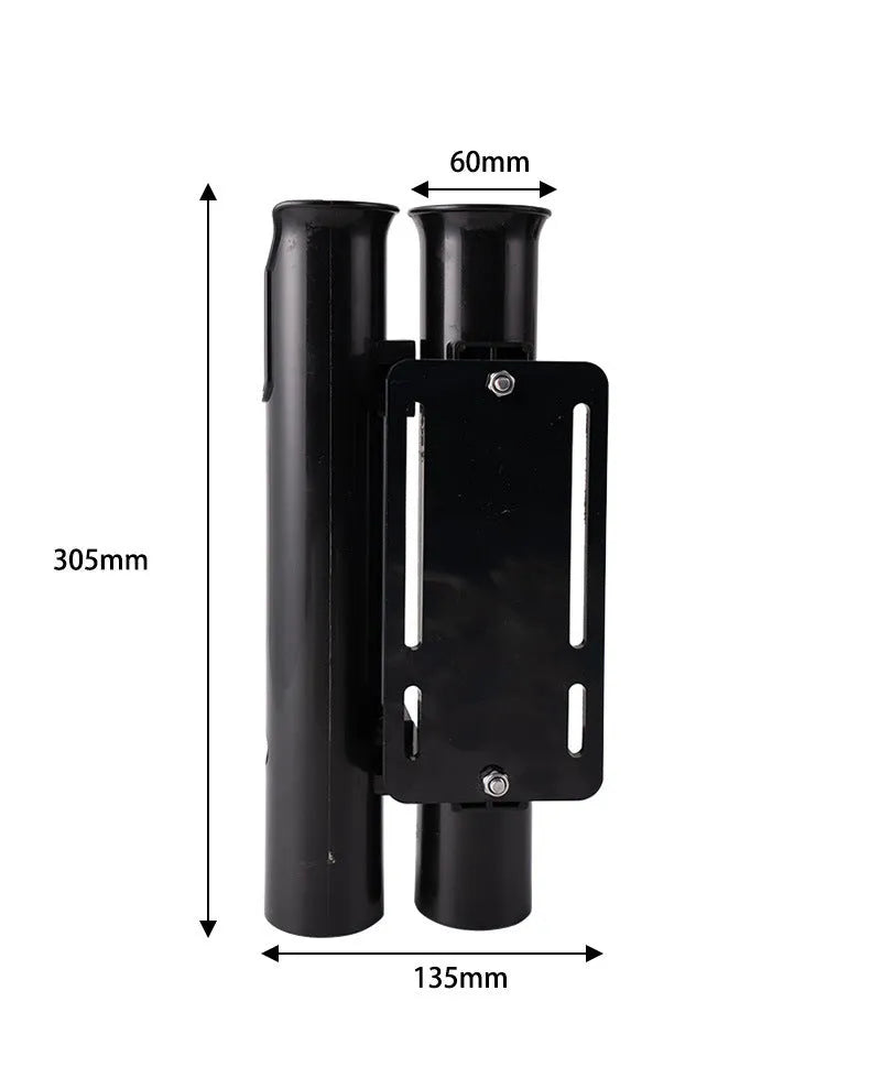 Motorcycle fishing rod rack with carbon material and double-layer plastic fishing rod frame