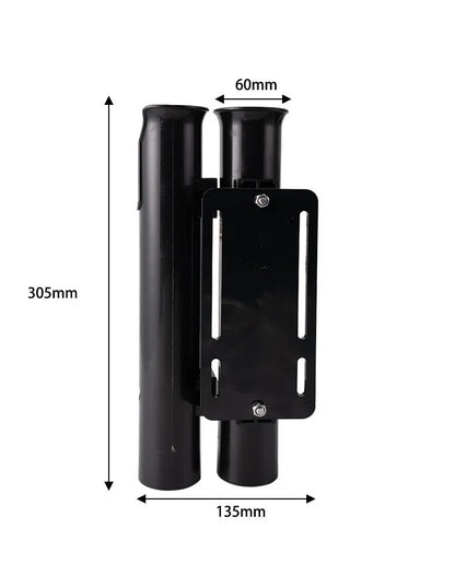 Motorcycle fishing rod rack with carbon material and double-layer plastic fishing rod frame