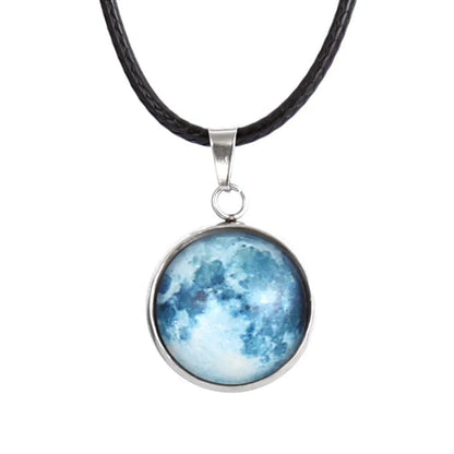 Time Stone luminous alloy necklace with constellation pendant and adjustable chain in various colours