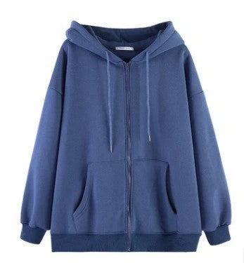 Cosy loose fleece cardigan jacket in various colours, perfect for chilly weather.