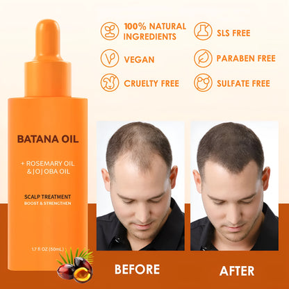 White bottle of Batana Supple Hair Repair Dry hair oil treatment, 60ml