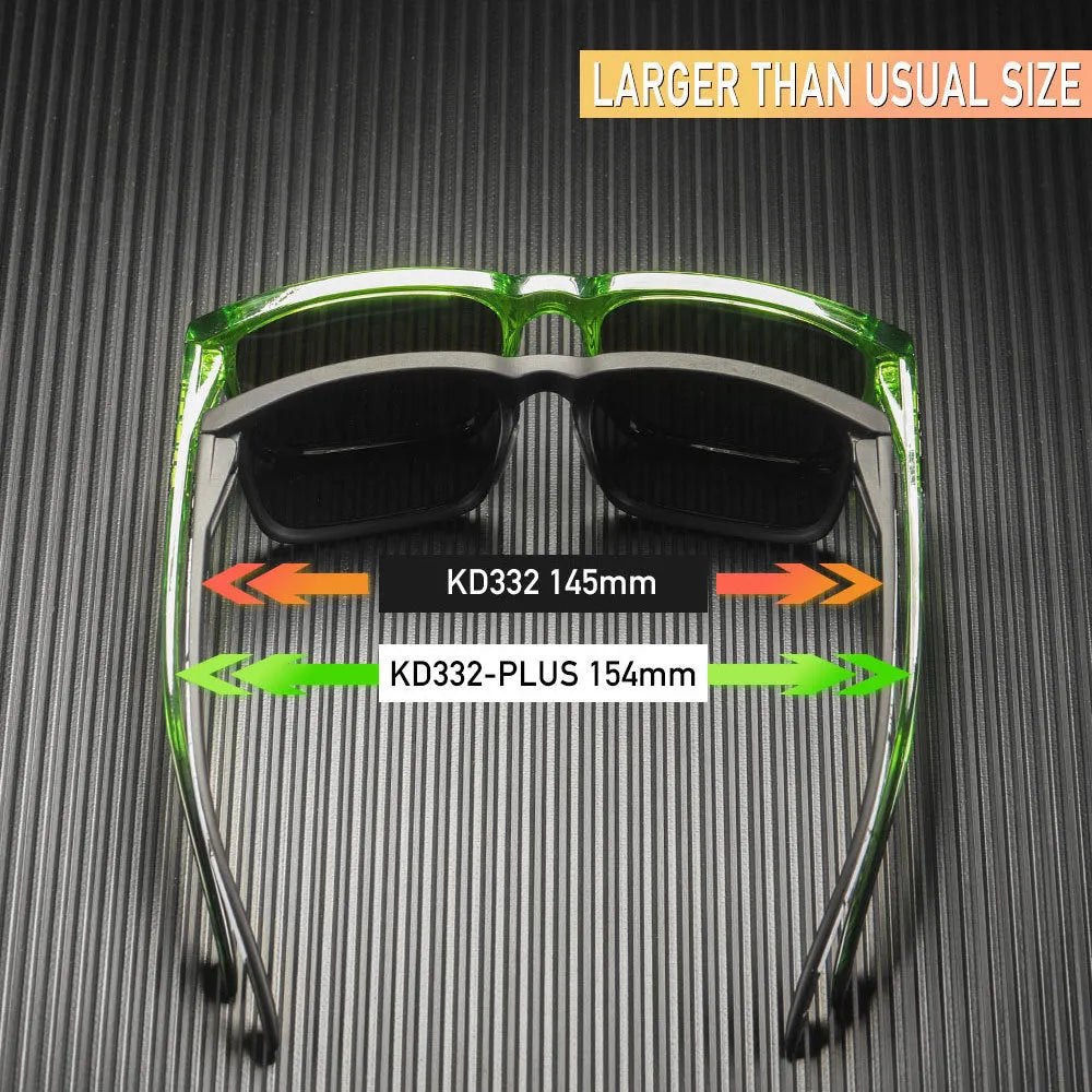 Square polarised sunglasses with TAC lenses and PC frames in multiple colour options.