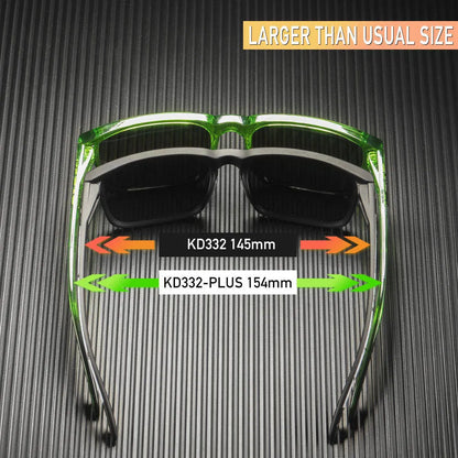 Square polarised sunglasses with TAC lenses and PC frames in multiple colour options.